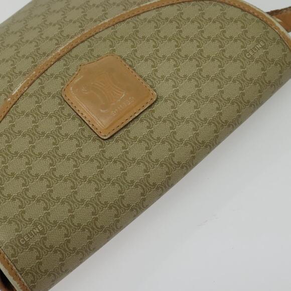 CELINE Macadam Canvas Shoulder Bag Pvc Beige Gold - Picture 6 of 12